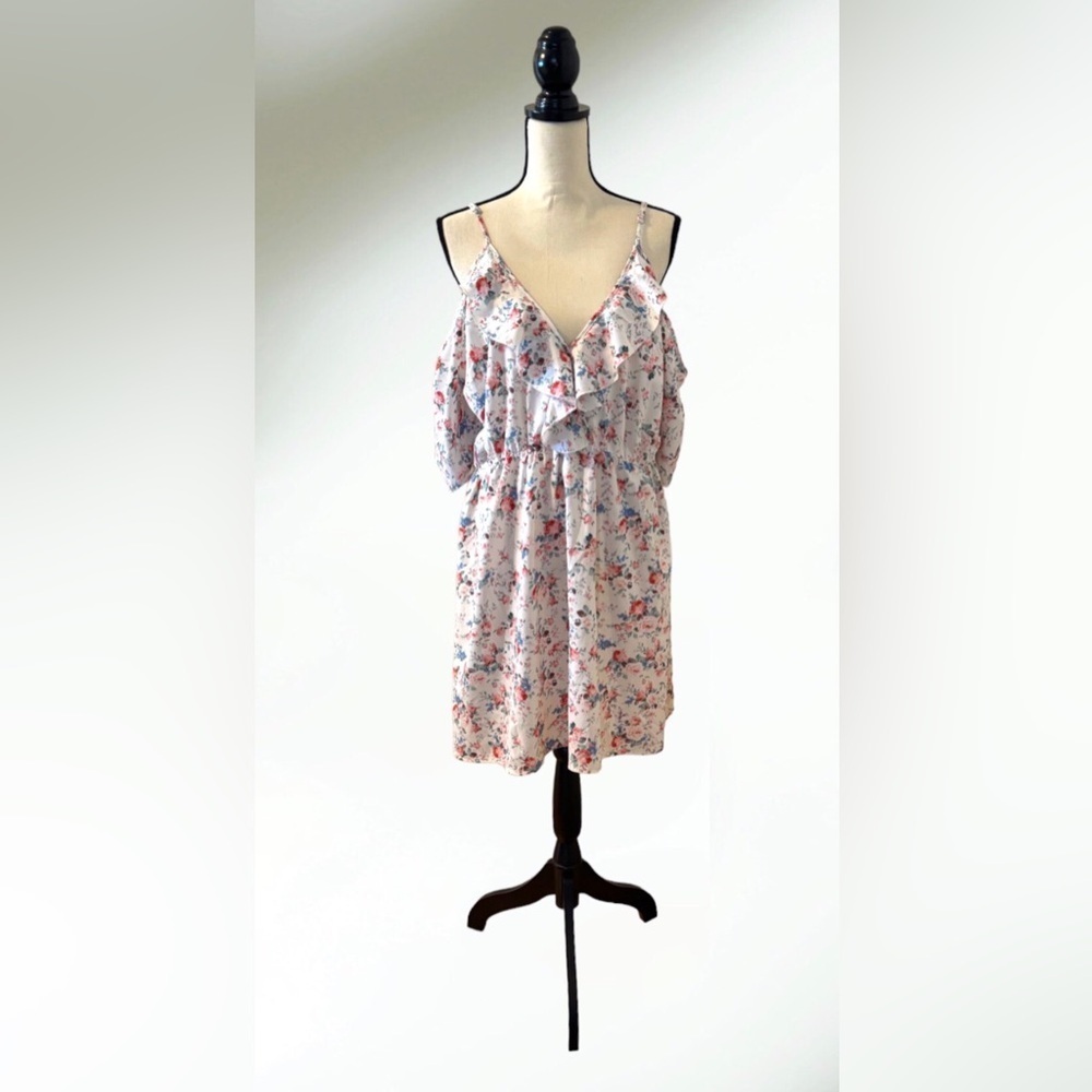 SHEIN Plus Floral Print Cold Shoulder Dress Size 2XL Used once